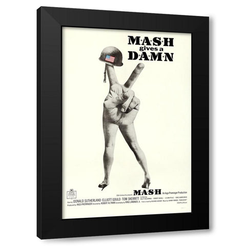 M A S H-1970 Black Modern Wood Framed Art Print with Double Matting by Vintage Hollywood Archive
