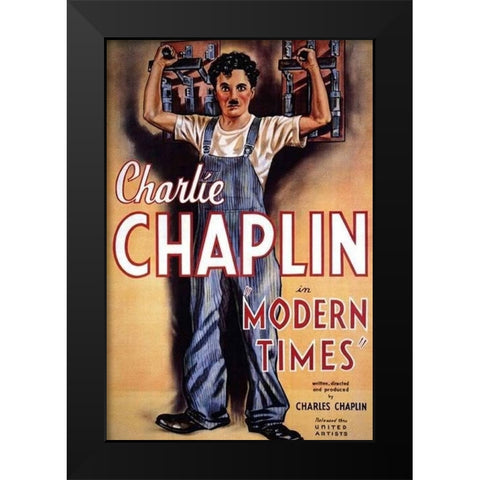 Modern Times Black Modern Wood Framed Art Print by Vintage Hollywood Archive