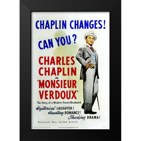 Monsieur Verdoux Black Modern Wood Framed Art Print by Vintage Hollywood Archive