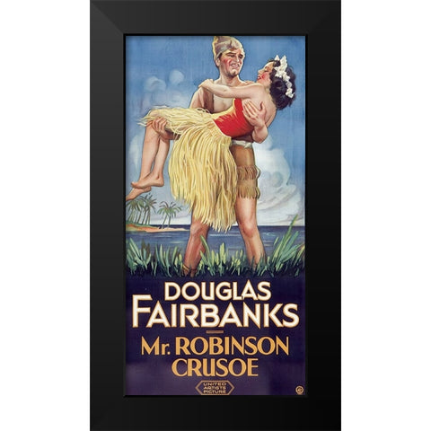 Mr Robinson Crusoe-1932 Black Modern Wood Framed Art Print by Vintage Hollywood Archive