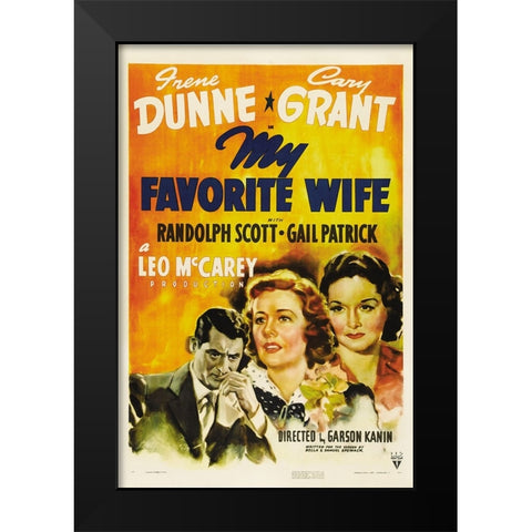 My Fave Wife Black Modern Wood Framed Art Print by Vintage Hollywood Archive