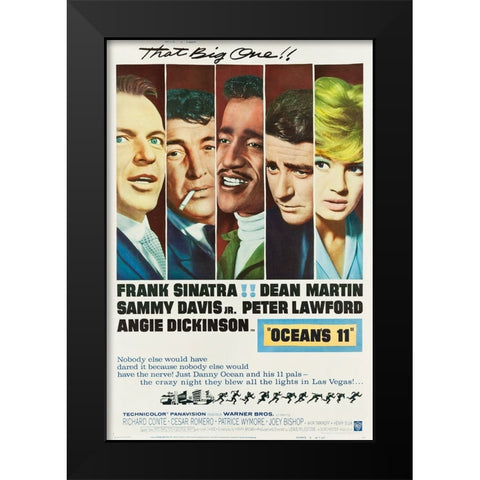 Oceans 11-1960 Black Modern Wood Framed Art Print by Vintage Hollywood Archive