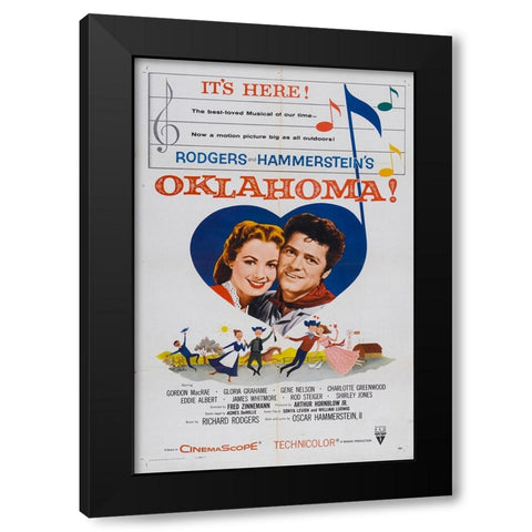 Oklahoma!-1956 Black Modern Wood Framed Art Print with Double Matting by Vintage Hollywood Archive