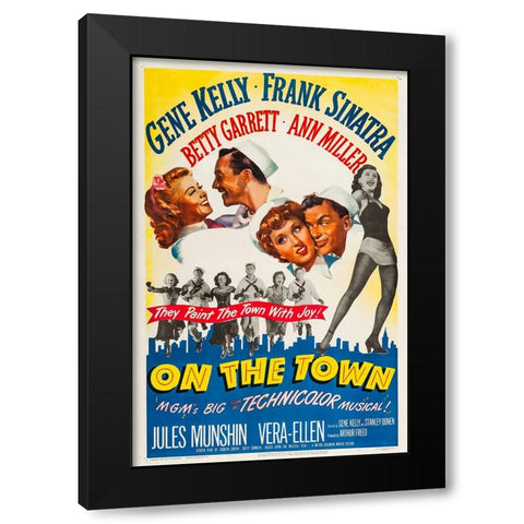 On the Town-1949 Black Modern Wood Framed Art Print with Double Matting by Vintage Hollywood Archive
