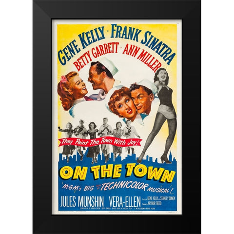 On the Town-1949 Black Modern Wood Framed Art Print by Vintage Hollywood Archive