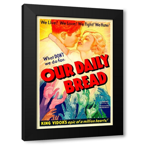 Our Daily Bread-1934 Black Modern Wood Framed Art Print by Vintage Hollywood Archive
