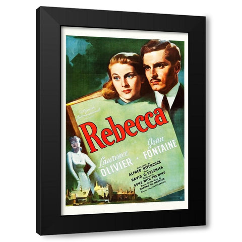 Rebecca-1939 Black Modern Wood Framed Art Print by Vintage Hollywood Archive