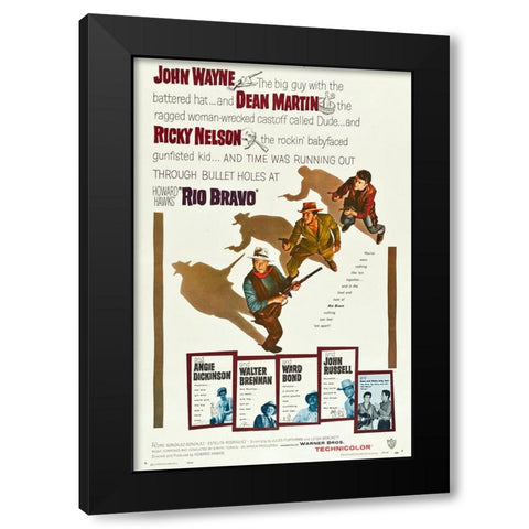 Rio Bravo-1959 Black Modern Wood Framed Art Print with Double Matting by Vintage Hollywood Archive