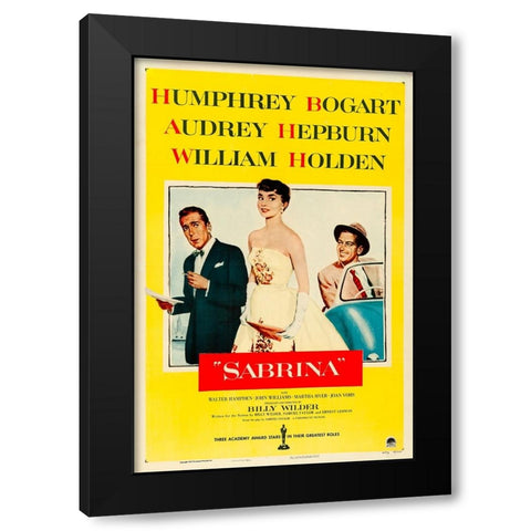 Sabrina-1954 Black Modern Wood Framed Art Print with Double Matting by Vintage Hollywood Archive