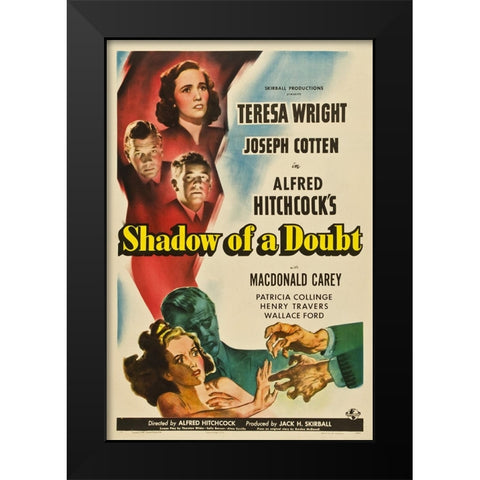 Shadow of a Doubt-1942 Black Modern Wood Framed Art Print by Vintage Hollywood Archive