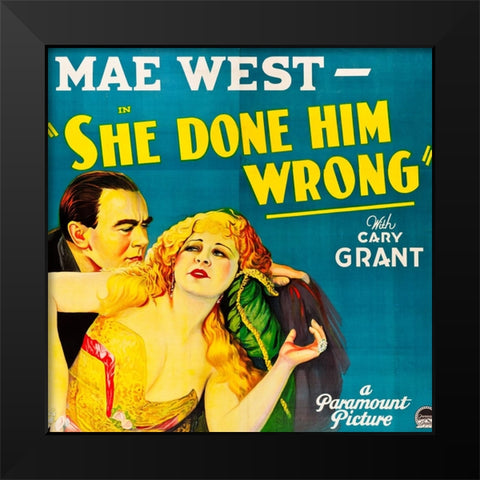 She Done Him Wrong-1932 Black Modern Wood Framed Art Print by Vintage Hollywood Archive