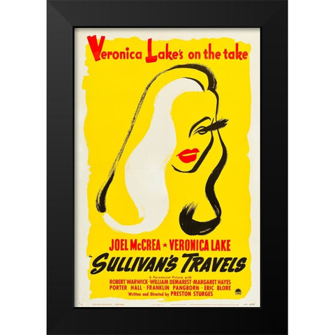 Sullivans Travels-1941 Black Modern Wood Framed Art Print by Vintage Hollywood Archive