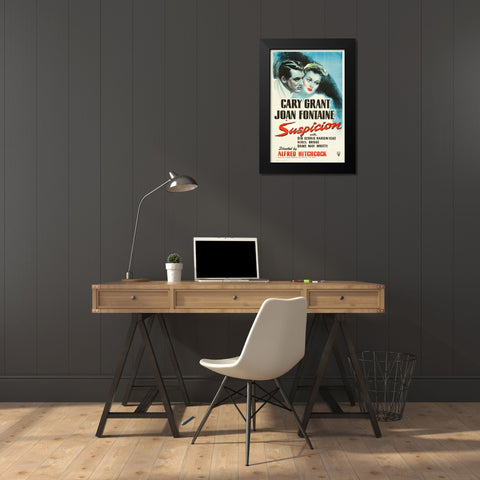 Suspicion-1941 Black Modern Wood Framed Art Print by Vintage Hollywood Archive