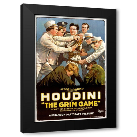 The Grim Game-1919 Black Modern Wood Framed Art Print with Double Matting by Vintage Hollywood Archive