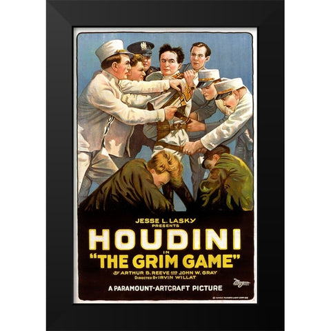 The Grim Game-1919 Black Modern Wood Framed Art Print by Vintage Hollywood Archive