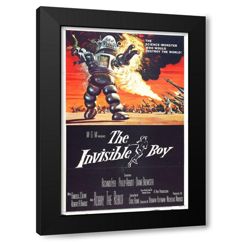 The Invisible Boy-1956 Black Modern Wood Framed Art Print by Vintage Hollywood Archive
