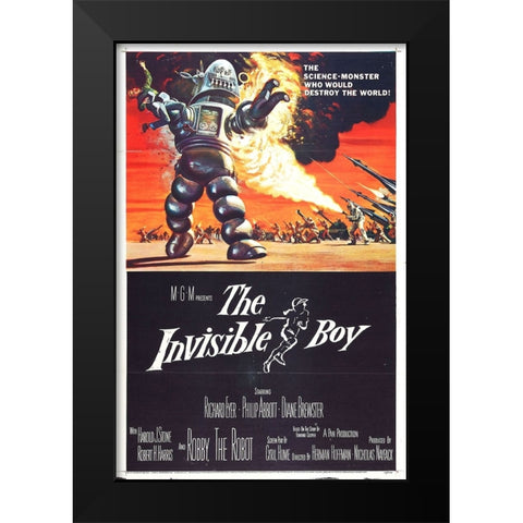 The Invisible Boy-1956 Black Modern Wood Framed Art Print by Vintage Hollywood Archive