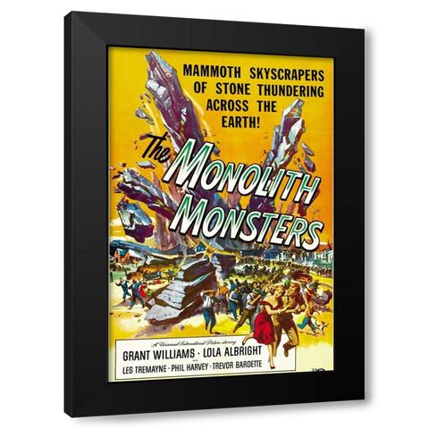 The Monolith Monsters-1957 Black Modern Wood Framed Art Print by Vintage Hollywood Archive