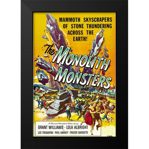 The Monolith Monsters-1957 Black Modern Wood Framed Art Print by Vintage Hollywood Archive