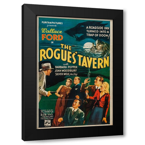 The Rogues Tavern-1936 Black Modern Wood Framed Art Print by Vintage Hollywood Archive