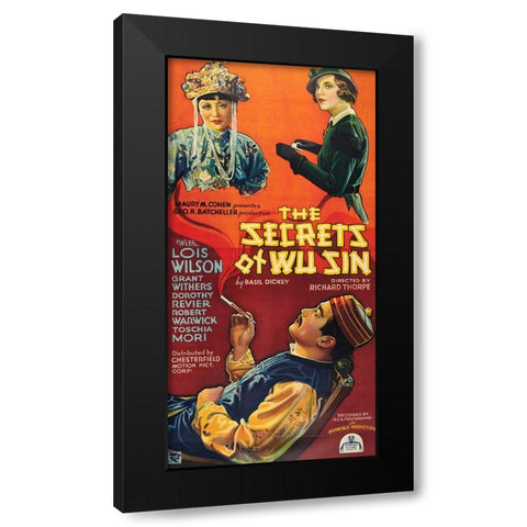 The Secrets of Wu Sin-1932 Black Modern Wood Framed Art Print by Vintage Hollywood Archive