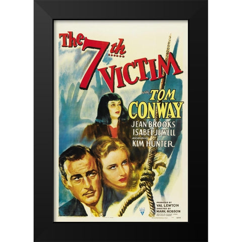 The Seventh Victim one-sheet-RKO-1943 Black Modern Wood Framed Art Print by Vintage Hollywood Archive