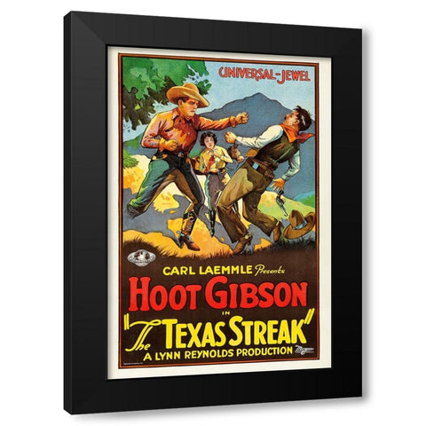 The Texas Streak-1925 Black Modern Wood Framed Art Print with Double Matting by Vintage Hollywood Archive