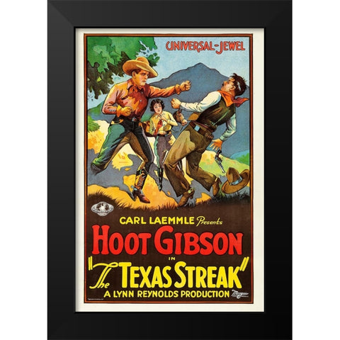 The Texas Streak-1925 Black Modern Wood Framed Art Print by Vintage Hollywood Archive