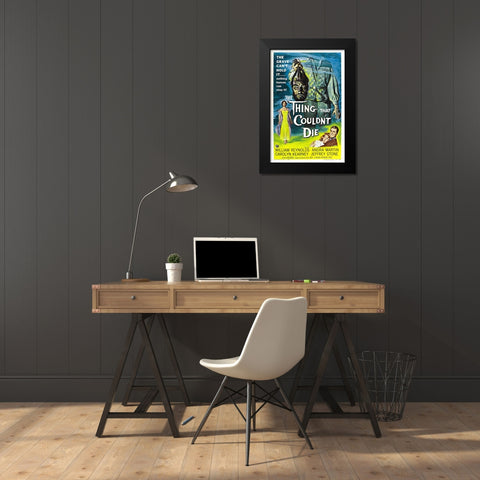 The Thing that Couldnt Die-1958 Black Modern Wood Framed Art Print by Vintage Hollywood Archive