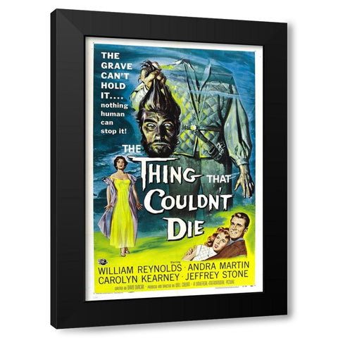 The Thing that Couldnt Die-1958 Black Modern Wood Framed Art Print by Vintage Hollywood Archive