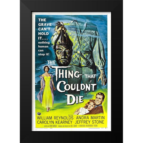 The Thing that Couldnt Die-1958 Black Modern Wood Framed Art Print by Vintage Hollywood Archive