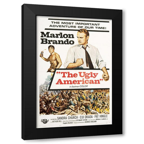 The Ugly American-1963 Black Modern Wood Framed Art Print with Double Matting by Vintage Hollywood Archive