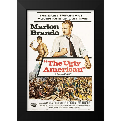 The Ugly American-1963 Black Modern Wood Framed Art Print by Vintage Hollywood Archive