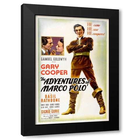 The Adventures of Marco Polo-1938 Black Modern Wood Framed Art Print by Vintage Hollywood Archive