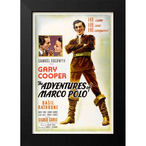 The Adventures of Marco Polo-1938 Black Modern Wood Framed Art Print by Vintage Hollywood Archive