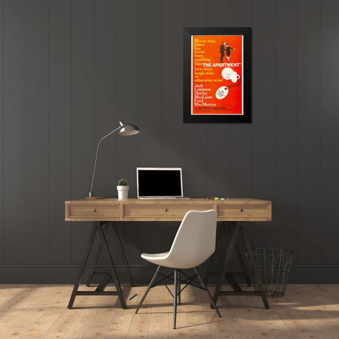 The Apartment-1960 Black Modern Wood Framed Art Print by Vintage Hollywood Archive