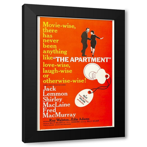 The Apartment-1960 Black Modern Wood Framed Art Print with Double Matting by Vintage Hollywood Archive