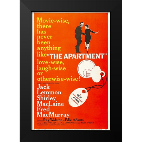 The Apartment-1960 Black Modern Wood Framed Art Print by Vintage Hollywood Archive