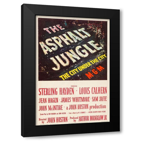The Asphalt Jungle-1950 Black Modern Wood Framed Art Print by Vintage Hollywood Archive