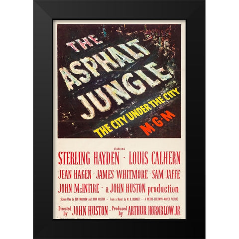 The Asphalt Jungle-1950 Black Modern Wood Framed Art Print by Vintage Hollywood Archive