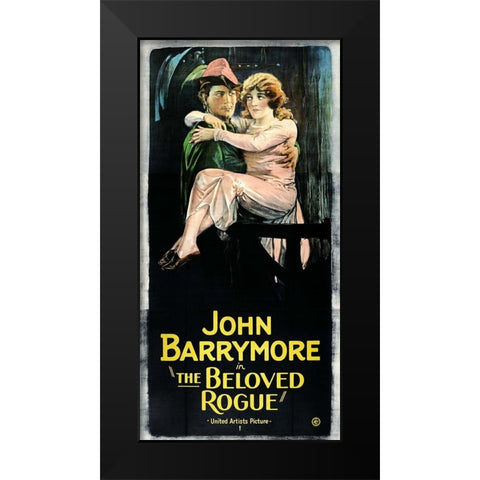 The Beloved Rogue Black Modern Wood Framed Art Print by Vintage Hollywood Archive