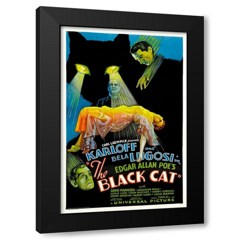 The Black Cat-1934 Black Modern Wood Framed Art Print by Vintage Hollywood Archive