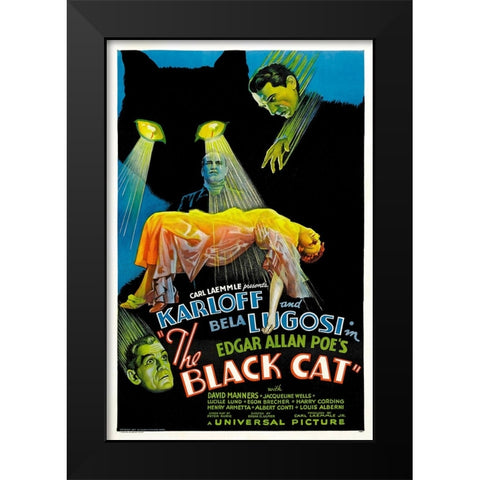 The Black Cat-1934 Black Modern Wood Framed Art Print by Vintage Hollywood Archive