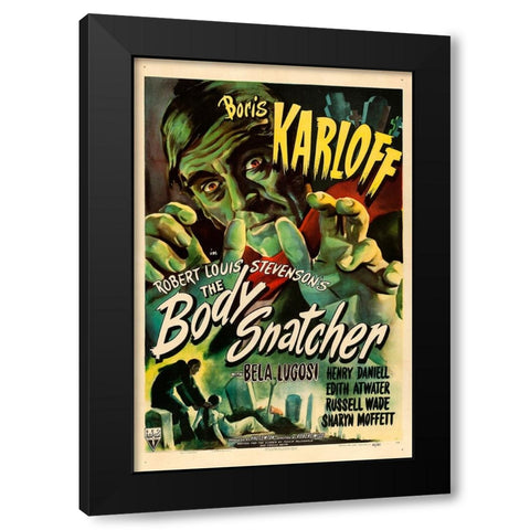 The Body Snatcher-1945 Black Modern Wood Framed Art Print by Vintage Hollywood Archive