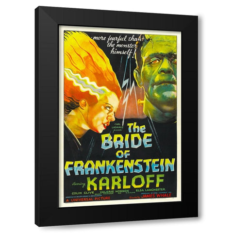 The Bride of Frankenstein-1935 Black Modern Wood Framed Art Print by Vintage Hollywood Archive