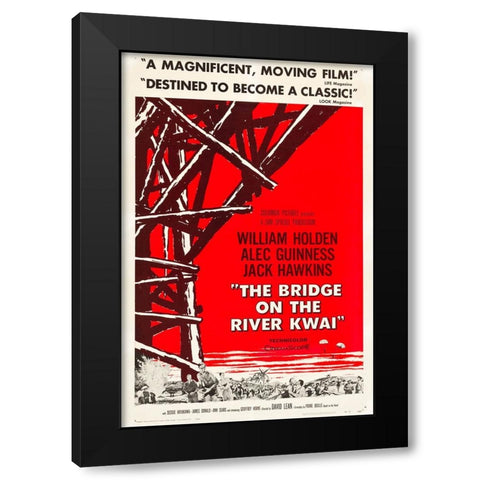 The Bridge on the River Kwai Black Modern Wood Framed Art Print with Double Matting by Vintage Hollywood Archive