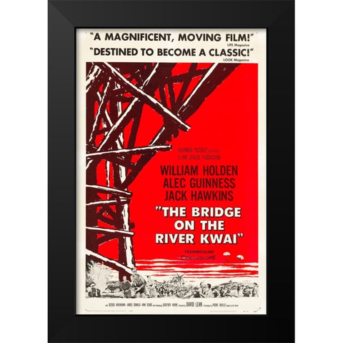 The Bridge on the River Kwai Black Modern Wood Framed Art Print by Vintage Hollywood Archive