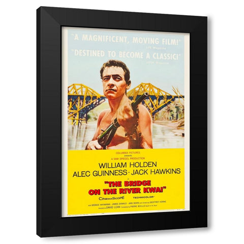 The Bridge on the River Kwai-1958 Black Modern Wood Framed Art Print by Vintage Hollywood Archive