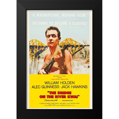 The Bridge on the River Kwai-1958 Black Modern Wood Framed Art Print by Vintage Hollywood Archive