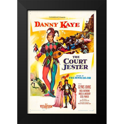 The Court Jester-1955 Black Modern Wood Framed Art Print by Vintage Hollywood Archive